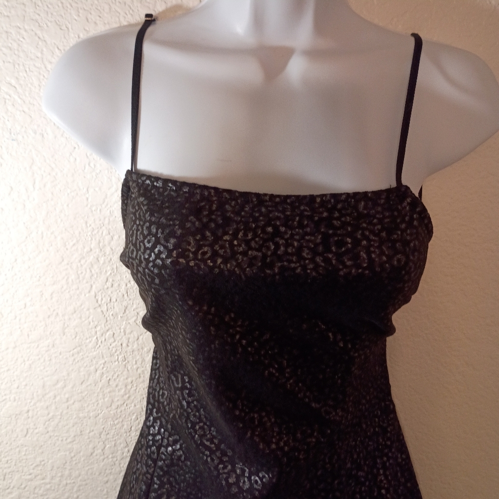 Urban Outfitters Black Leopard Print Dress Backless Size Medium - Picture 4 of 15